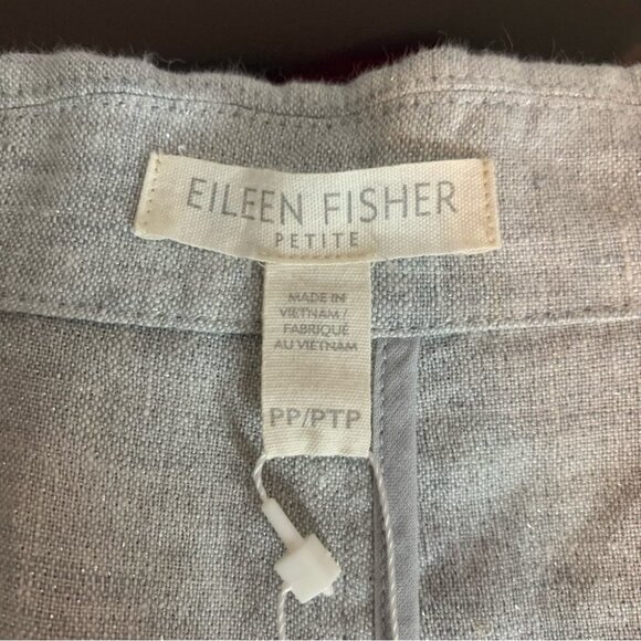NWT Eileen fisher gray linen Blazer Size XS Petite - Picture 7 of 13